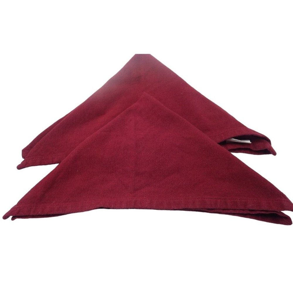 Burgundy Red Table Napkin Park Designs Vintage Linen 17 x 17 lot 2